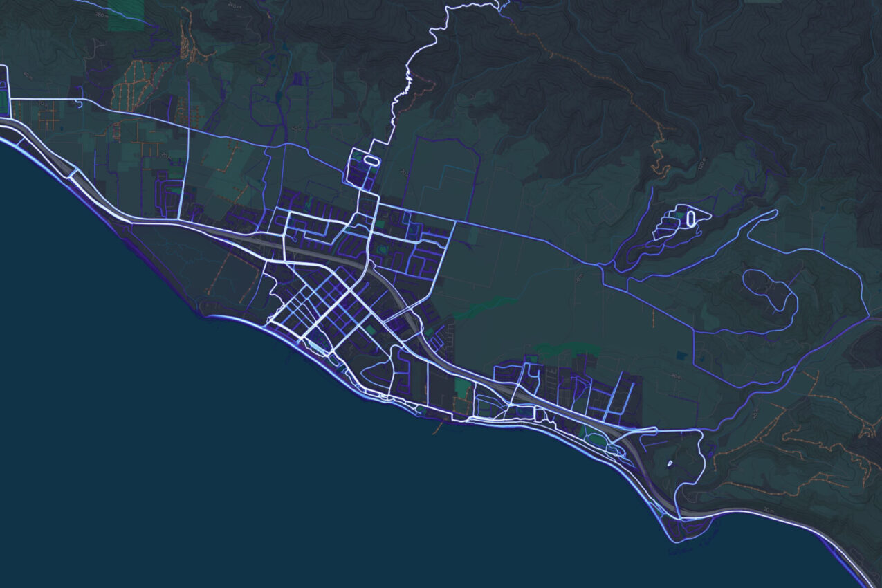 Where people are walking and running