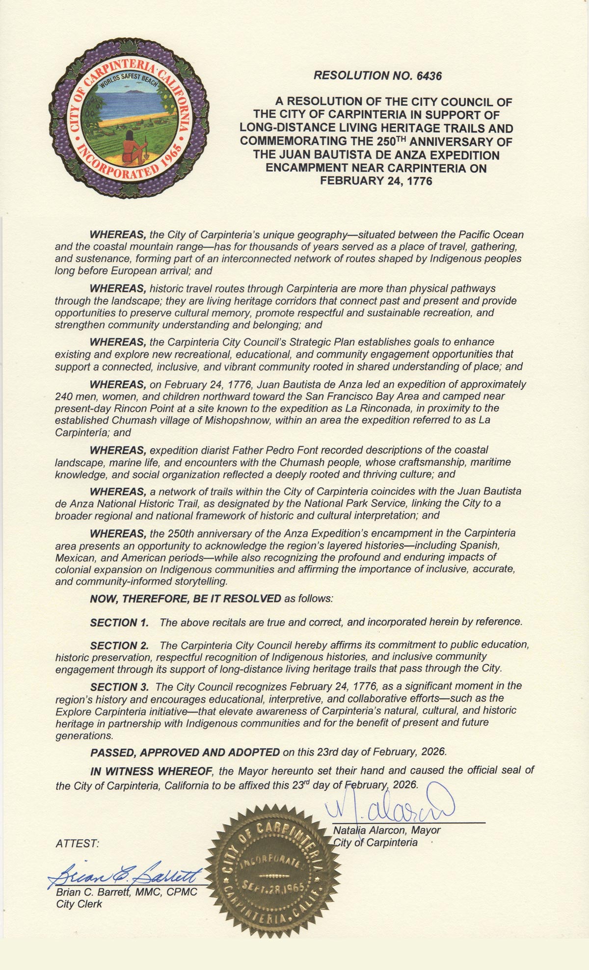 heritage trail resolution